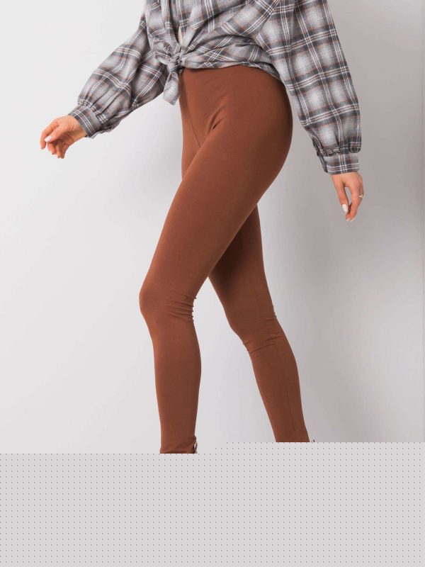 Brązowe legginsy Basic