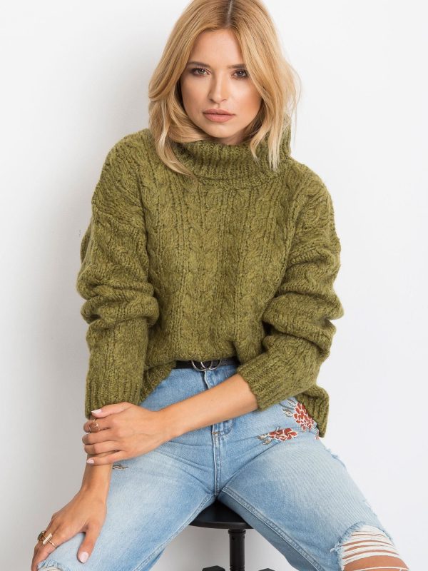 RUE PARIS Khaki sweter Heavenly