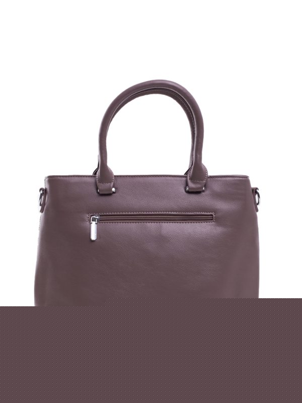 Brązowa torba city bag z odpinanym paskiem
