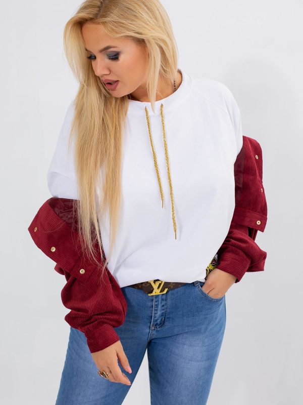 Biała bluza plus size Vacay