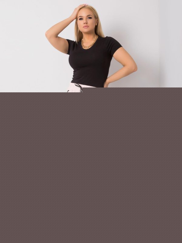 Jasnoróżowe spodnie plus size Savage