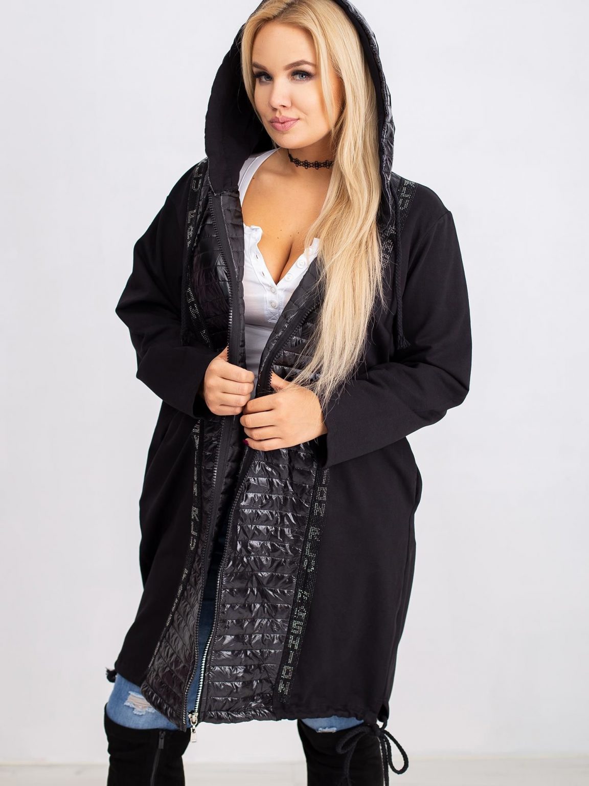 Czarna bluza plus size Suddenly