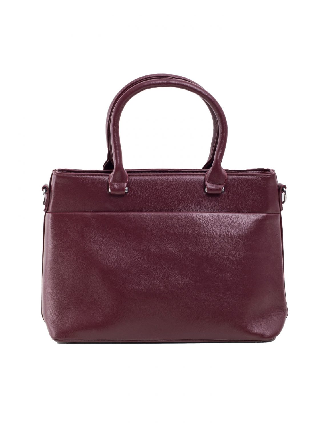 Bordowa torba city bag z odpinanym paskiem