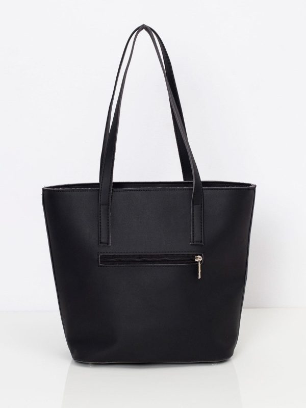 Czarno-granatowa torebka faux leather