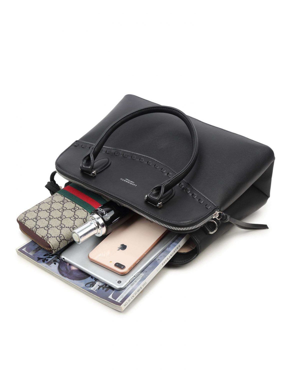 Czarna torebka do ręki LUIGISANTO