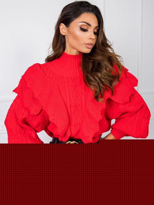 Czerwony sweter Rosie