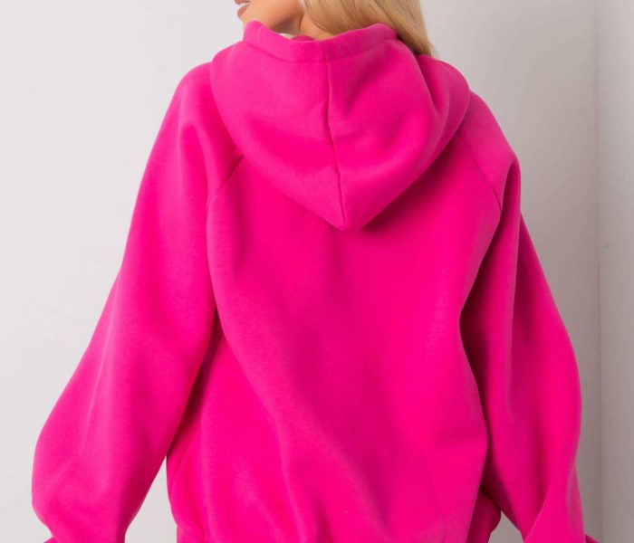 Hurtownia Fuksjowa ocieplana bluza dresowa Dina