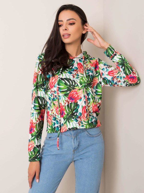 Biało-zielona bluza Michelle