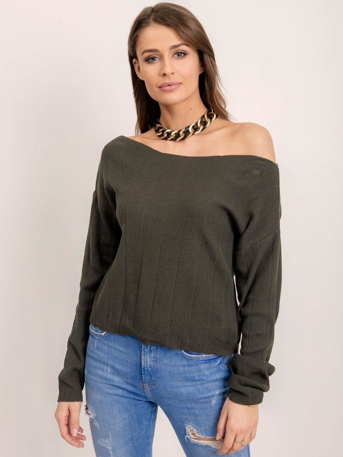 BSL Khaki sweter damski