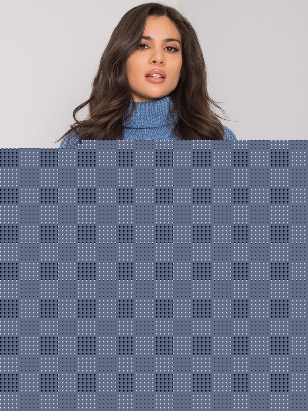 Ciemnoniebieski sweter damski z golfem Winchester RUE PARIS