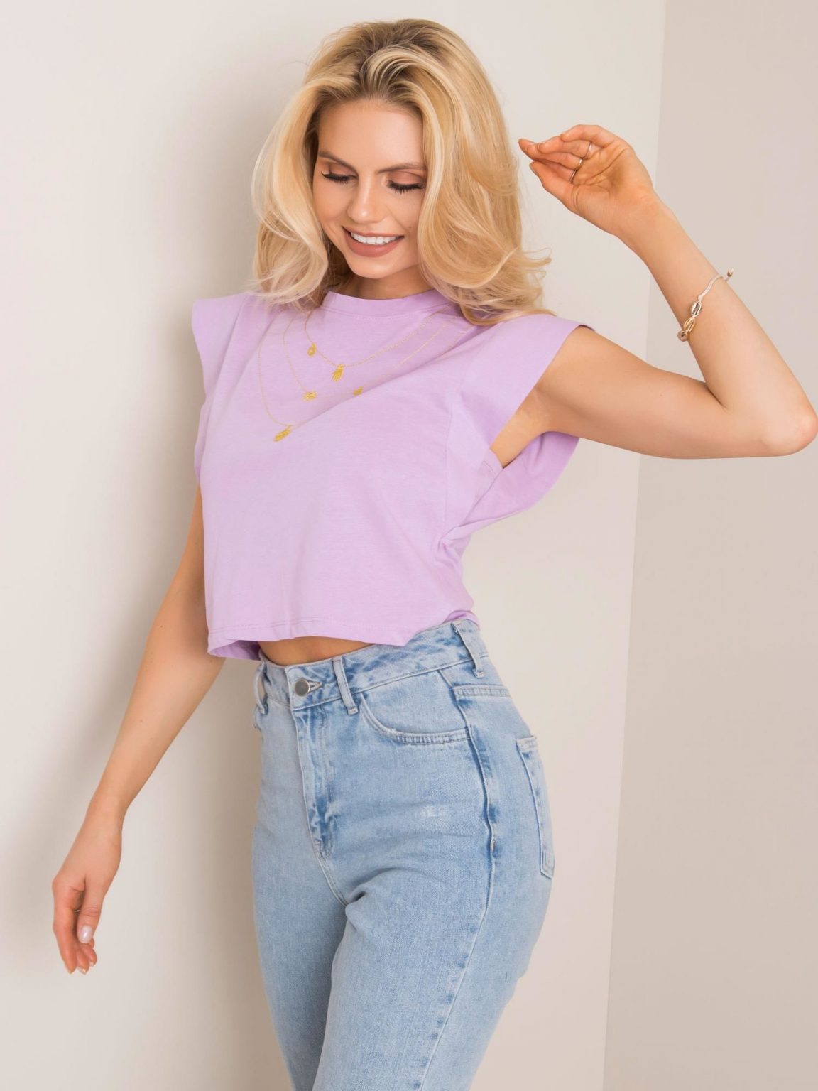 Fioletowy t-shirt Kaia RUE PARIS