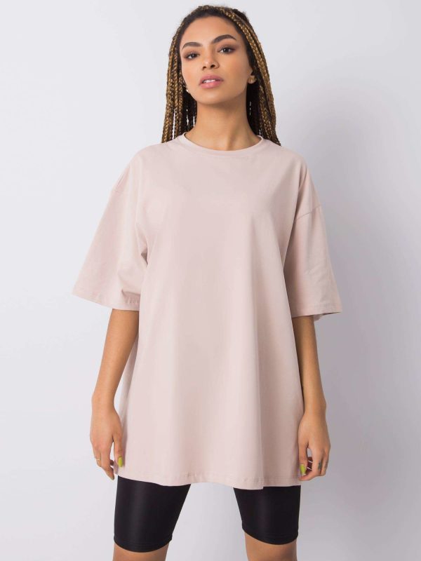 Beżowy t-shirt Juliet RUE PARIS