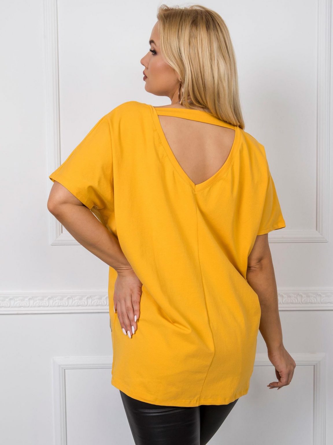 Ciemnożółta bluzka plus size Jelissa
