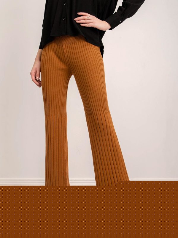 BSL Brązowe dzianinowe spodnie