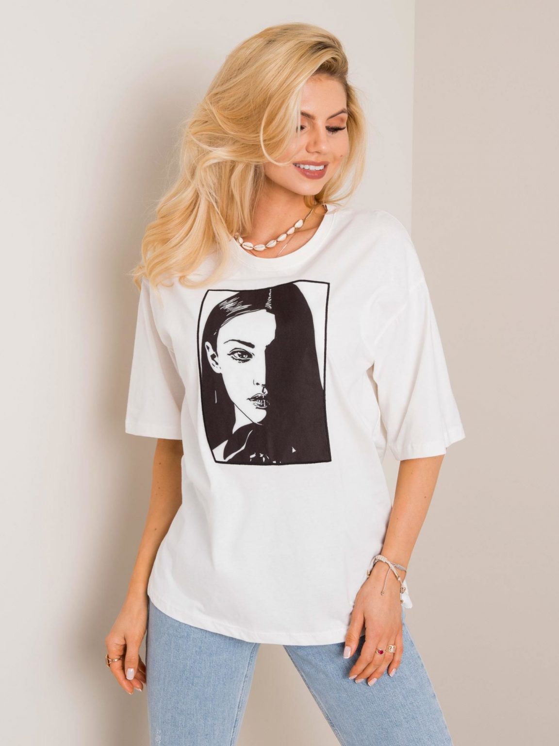 Biały t-shirt Woman RUE PARIS