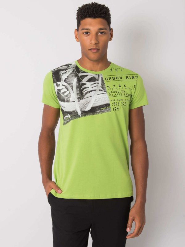 Jasny khaki t-shirt z bawełny Kendrick