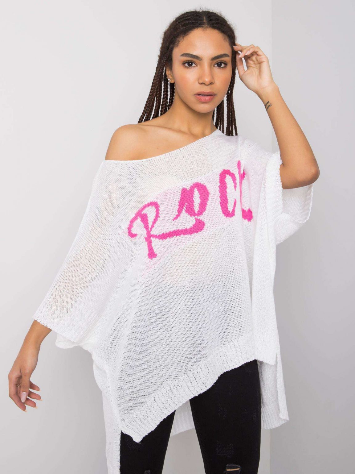 Biały sweter oversize Thea