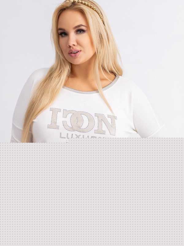 Biała bluzka plus size Luxor
