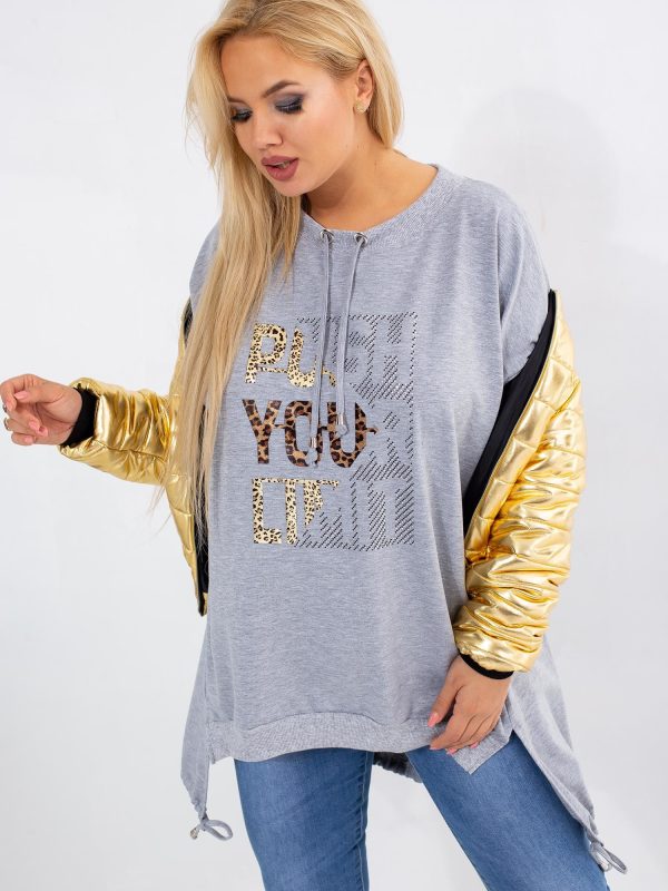 Szara bluza plus size Totally