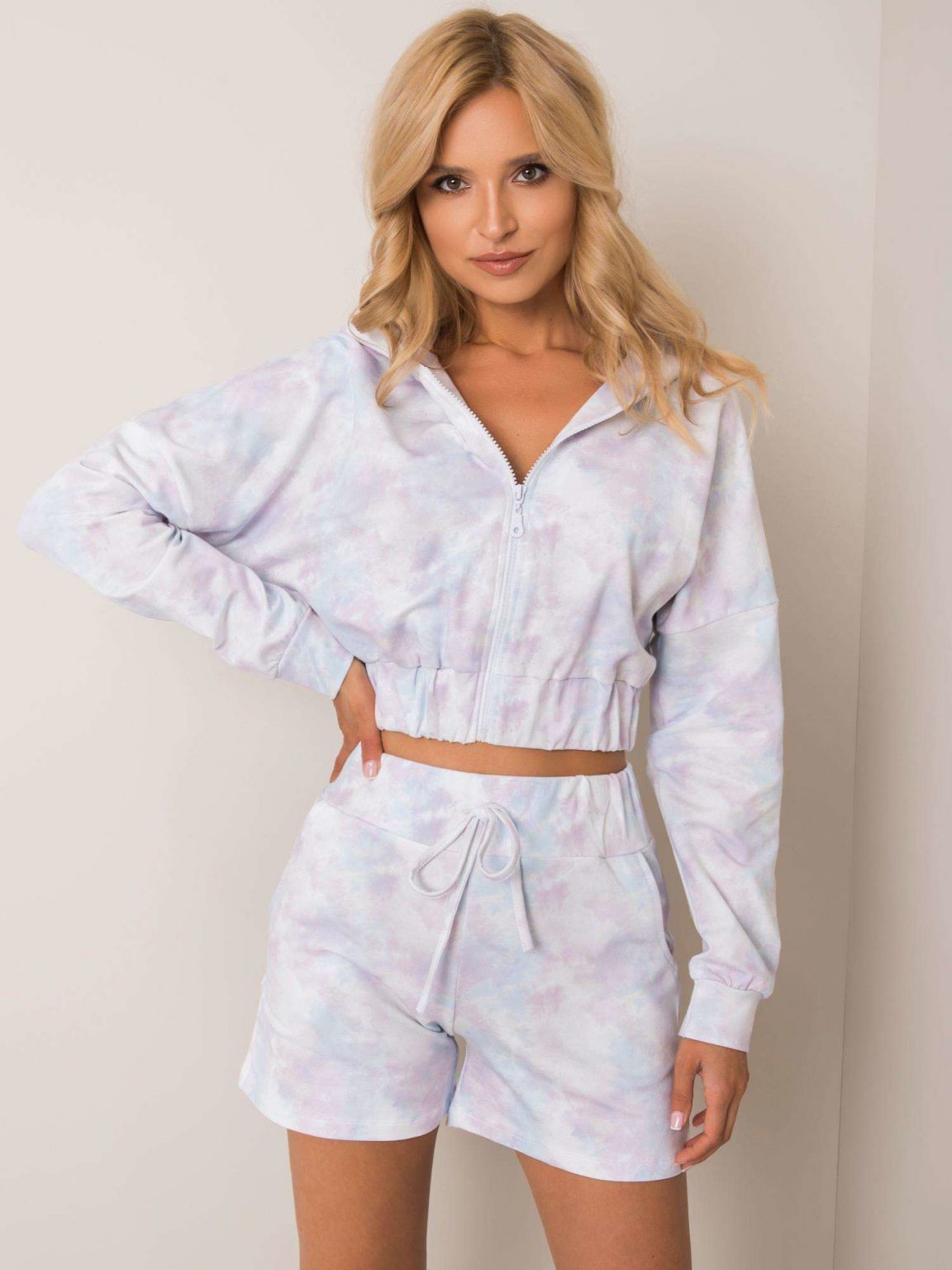 Biało-fioletowy komplet Blanche RUE PARIS