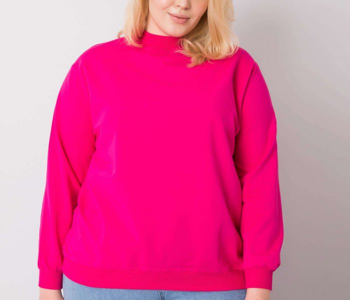 Hurtownia Fuksjowa bluza dresowa plus size Harmony