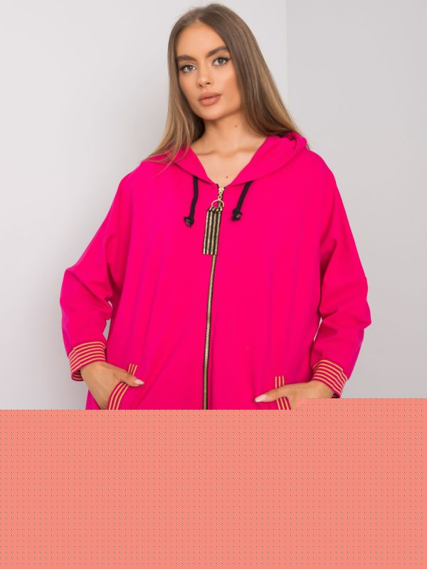 Fuksjowa bluza oversize z kapturem Bertille