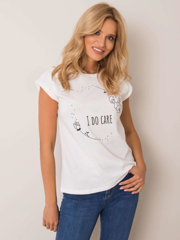 Ecru t-shirt Carla NIE ZNASZ MNIE
