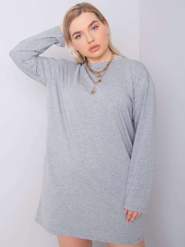 Szara sukienka plus size Giselle