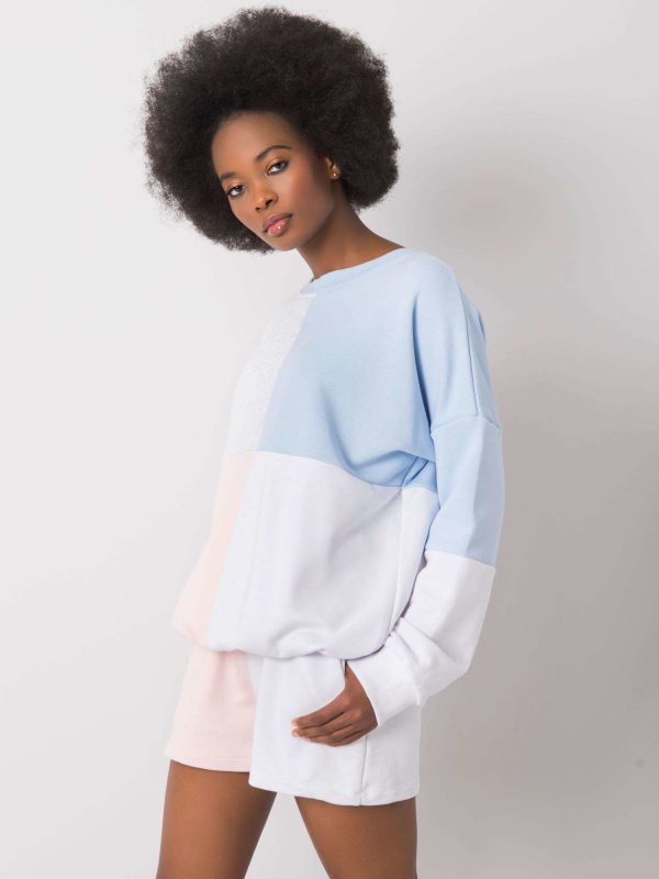 Jasnoróżowo-biały komplet casualowy Amaris RUE PARIS