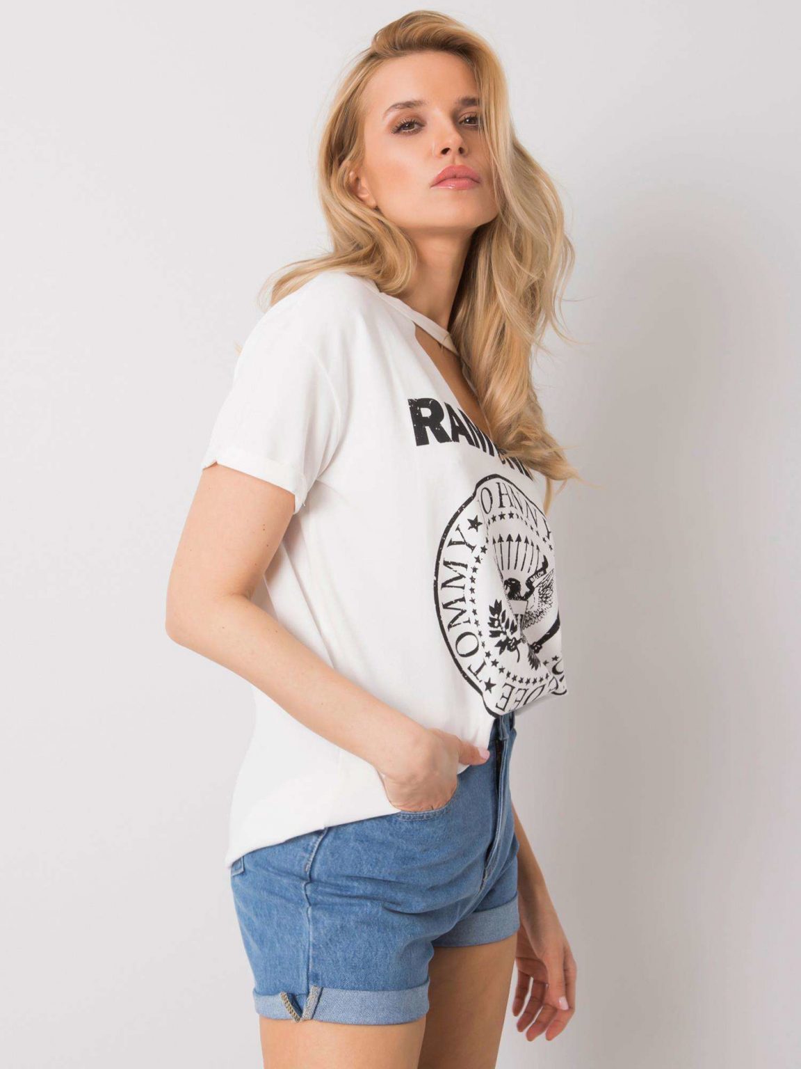 Biały t-shirt z nadrukiem Cordoba