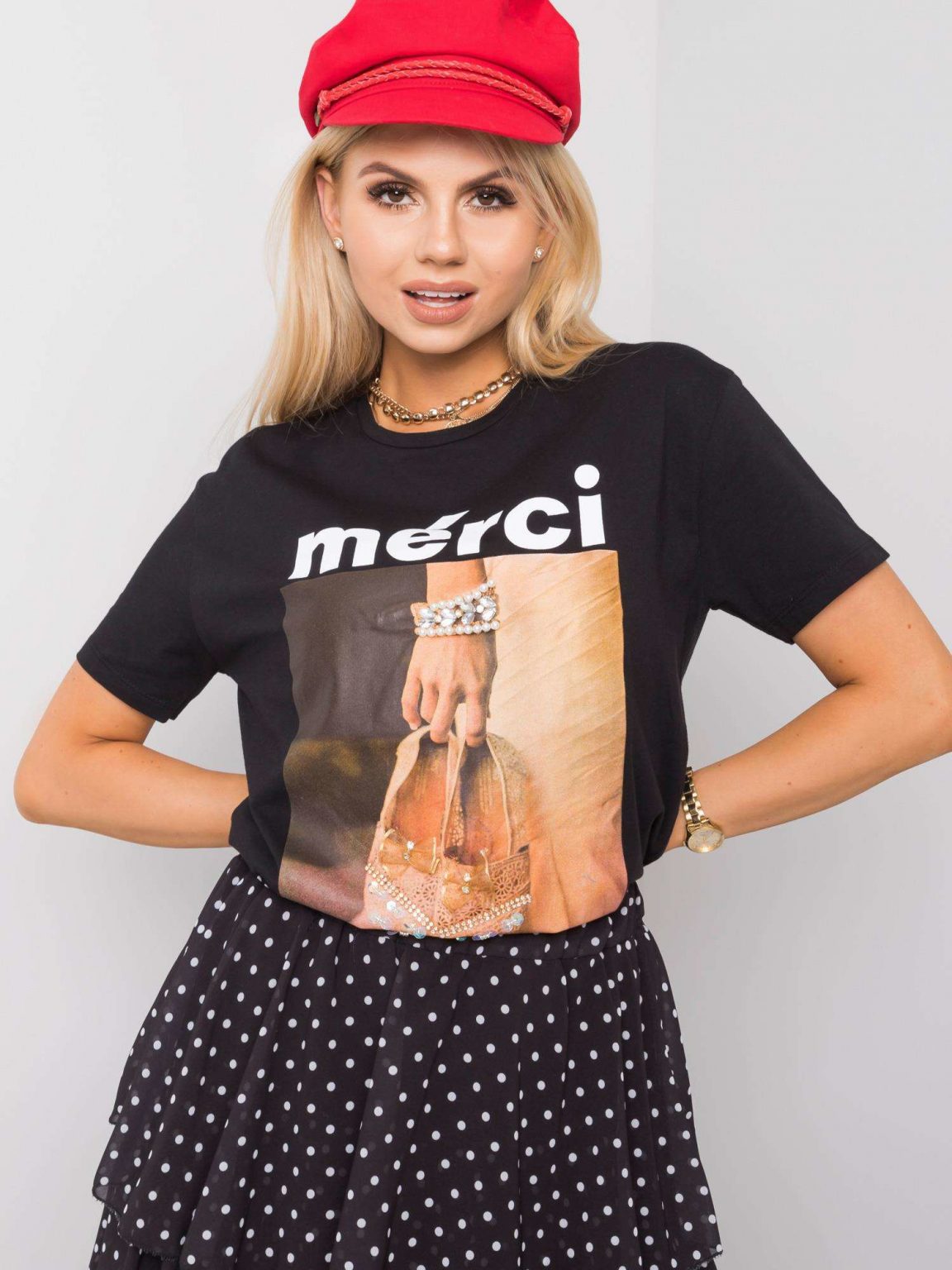 Czarny t-shirt Kylie