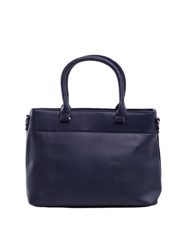Granatowa torba city bag z odpinanym paskiem