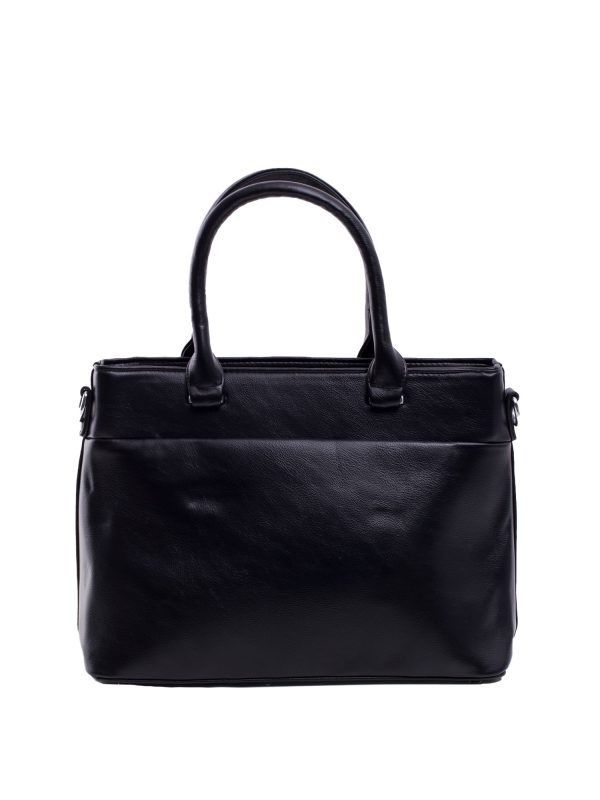 Czarna torba city bag z odpinanym paskiem