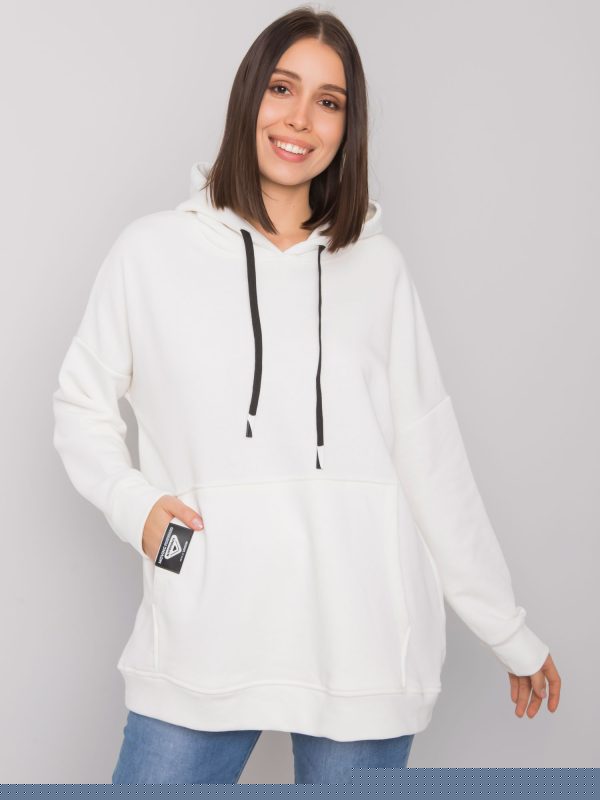 Ecru bluza kangurka plus size Josefina