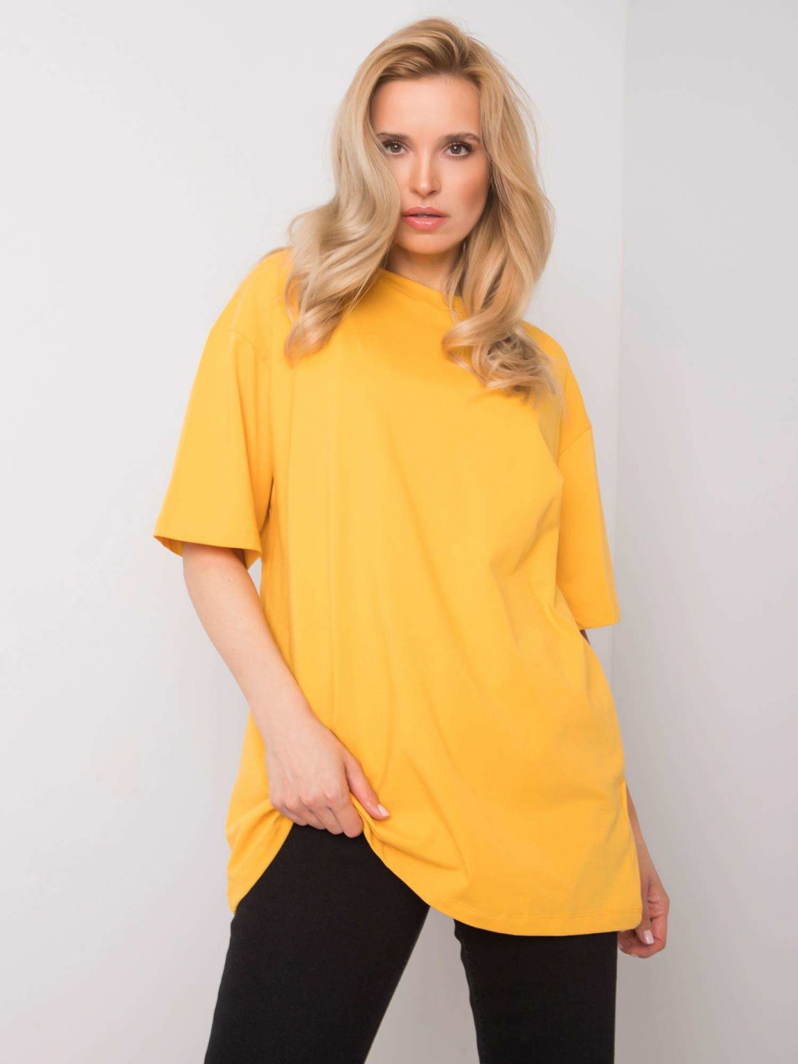 Ciemnożółty t-shirt Juliet RUE PARIS