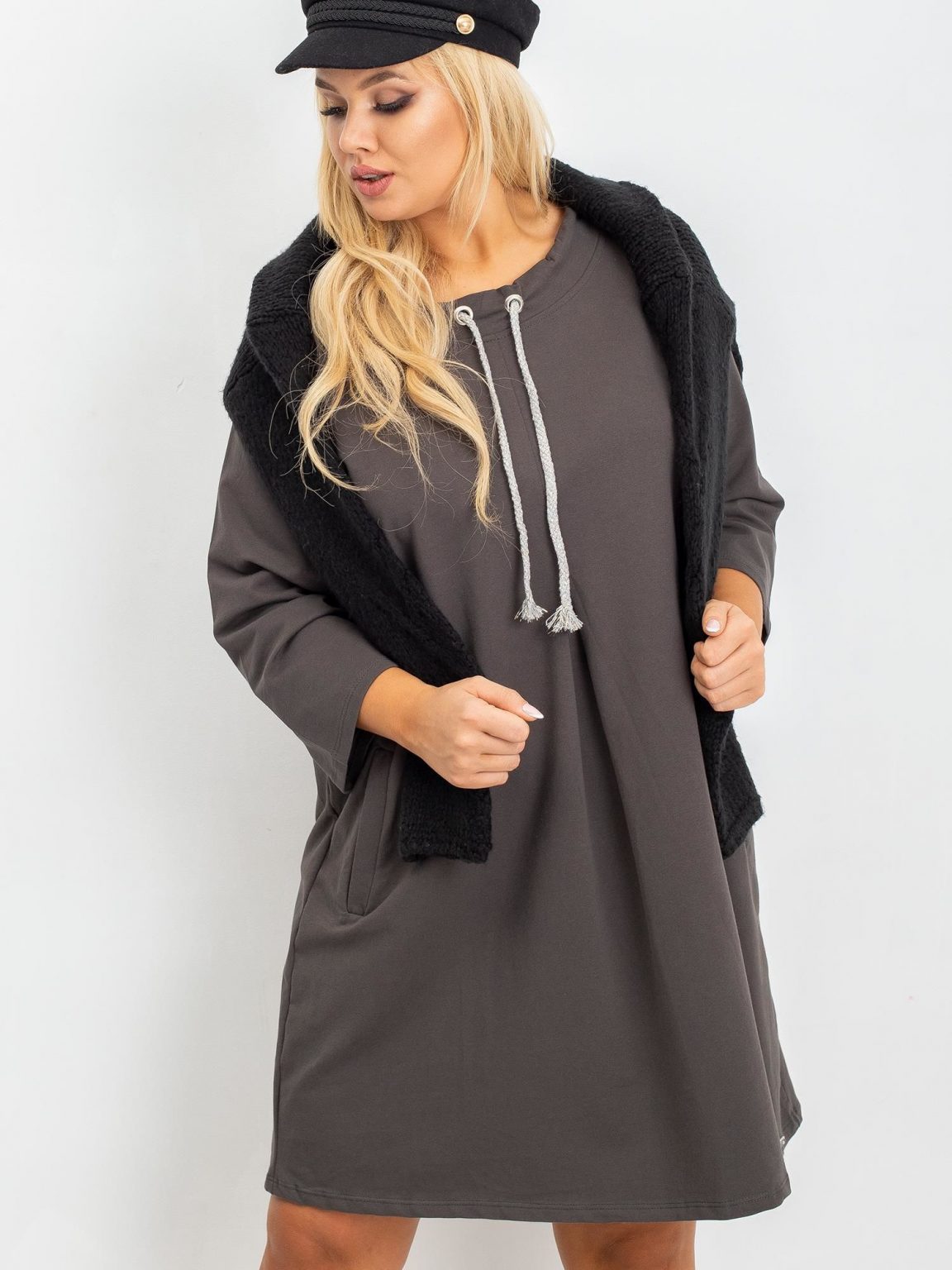 Khaki tunika plus size Alexa
