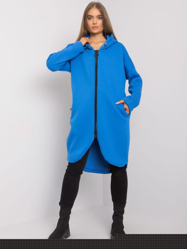 Niebieska bluza z kieszeniami Saige