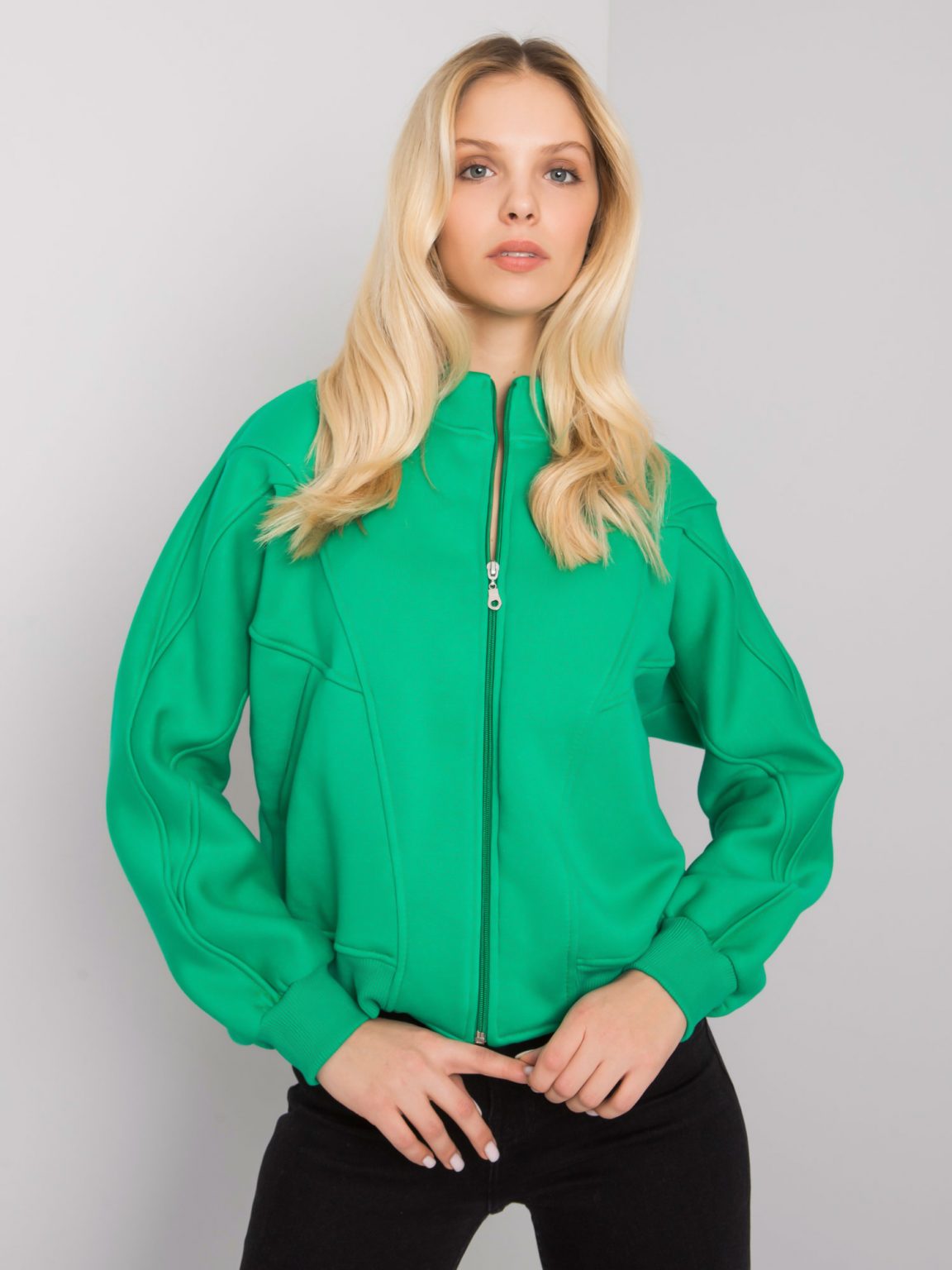 Zielona bluza bez kaptura Emma