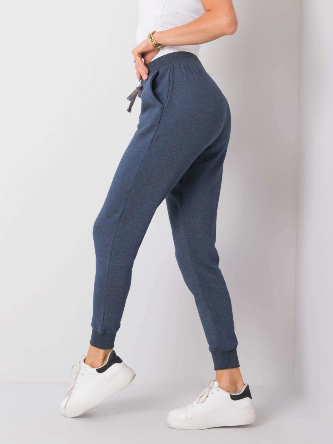 Ciemnoniebieskie melanżowe spodnie Tracey NIE ZNASZ MNIE