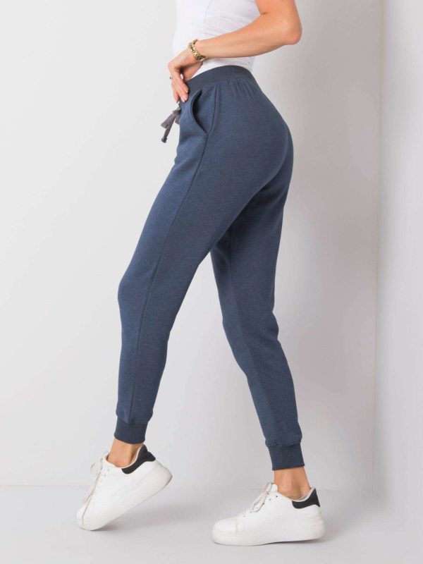 Ciemnoniebieskie melanżowe spodnie Tracey NIE ZNASZ MNIE