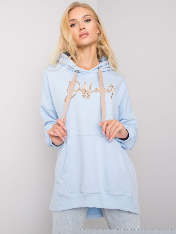 Jasnoniebieska bluza kangurka Fallon