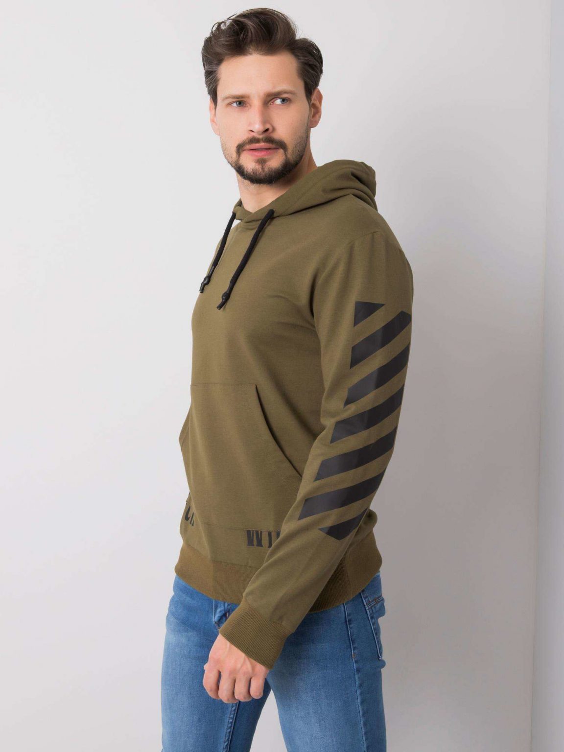 Khaki bluza męska z kapturem Connor