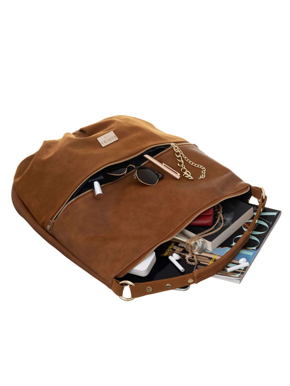 Camelowa torba z eko skóry BADURA