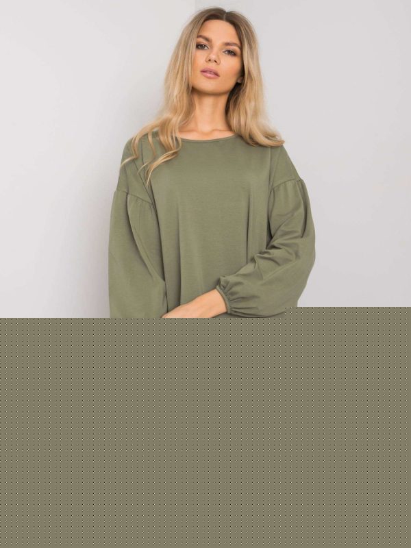 Khaki sukienka z falbaną Shadia