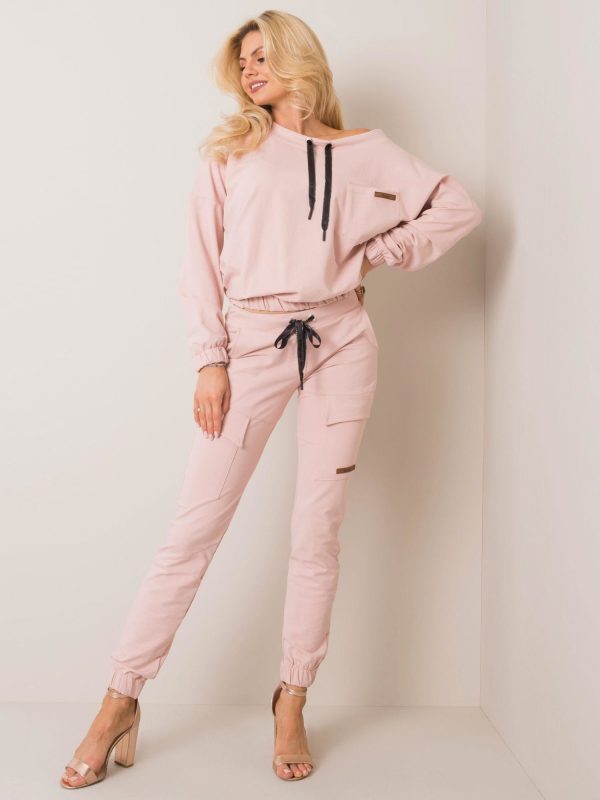 Brudnoróżowy komplet Kerri