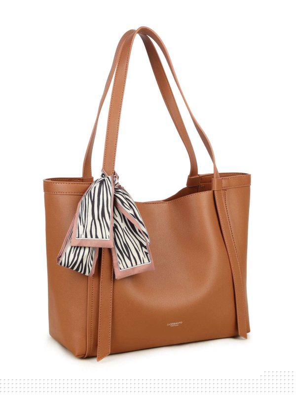 Brązowa torba z apaszką LUIGISANTO