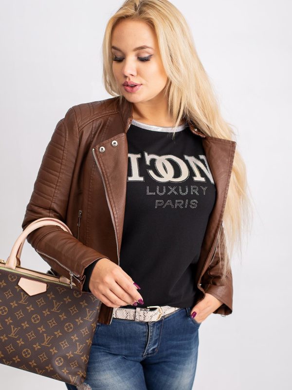 Czarna bluzka plus size Luxor