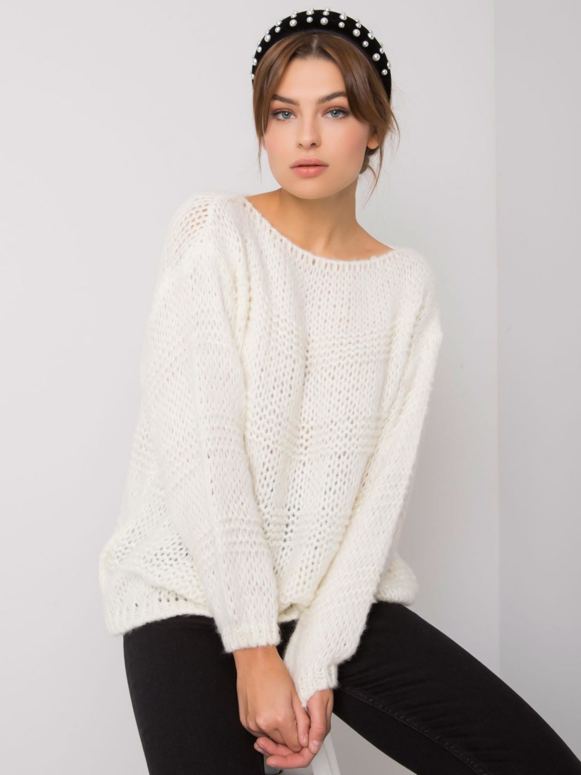 Ecru sweter Reeva OCH BELLA