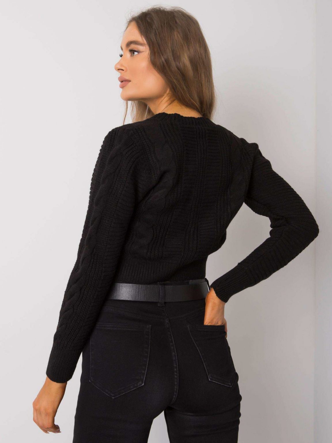 Czarny sweter rozpinany Aristide RUE PARIS