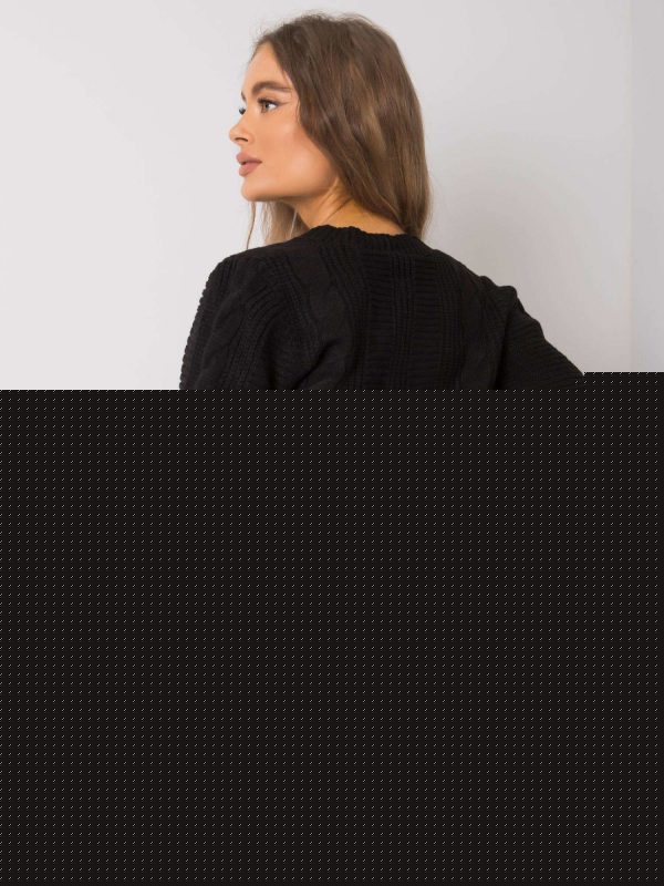 Czarny sweter rozpinany Aristide RUE PARIS